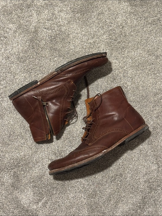 Timberland Other - Timberland Brown Leather Chukka Lace-Up Boots with Side Zip